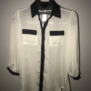 The Limited Black & White Blouse